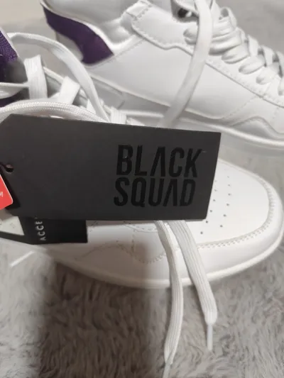 Black Squad Herren Sneaker High Top Weiß Lila Gr. 42 Streetwear NEU