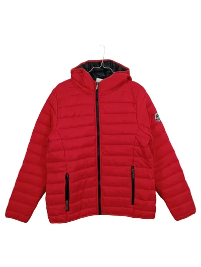 ElleNor Steppjacke Damen Gr. 40/42 Rot Kapuze Winterjacke