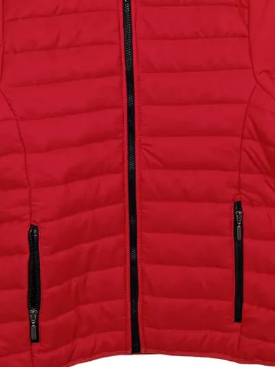 ElleNor Steppjacke Damen Gr. 40/42 Rot Kapuze Winterjacke