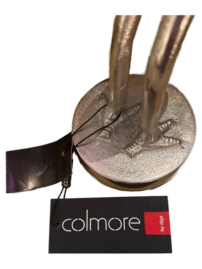 Colmore by Diga Kerzenhalter Vogel Kranich Gold Metall 33cm Deko