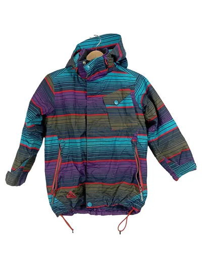 Firefly Skijacke Kinder Gr. 120/122 Mehrfarbig Gestreift Kapuze