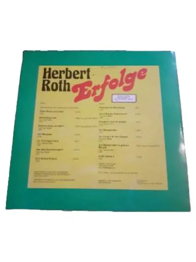 Herbert Roth - Erfolge Vinyl LP Amiga Schlager DDR