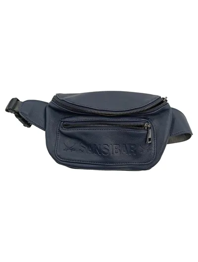 Sansibar Gürteltasche Bauchtasche Blau Kunstleder Damen Casual