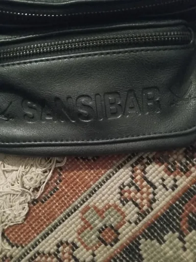 Sansibar Gürteltasche Bauchtasche Blau Kunstleder Damen Casual