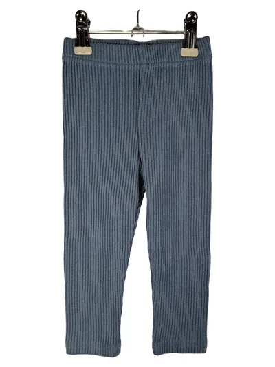 ORSOLINO Baby Strickhose Leggings Gr. 86 Blau Rippstrick 1-1,5 Jahre