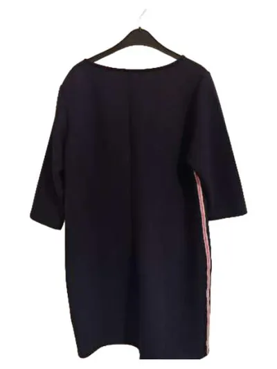 CARTOON Damen Freizeitkleid Gr. 44 Dunkelblau Casual Kleid 3/4 Arm