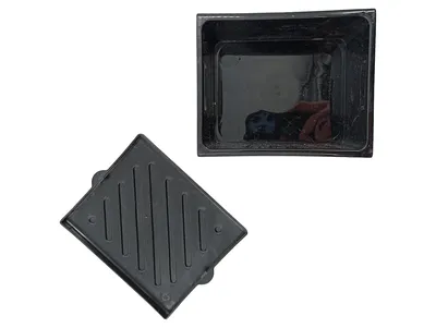 Curver Aufbewahrungsbox mit Deckel Schwarz Kunststoff 11x9x7 cm