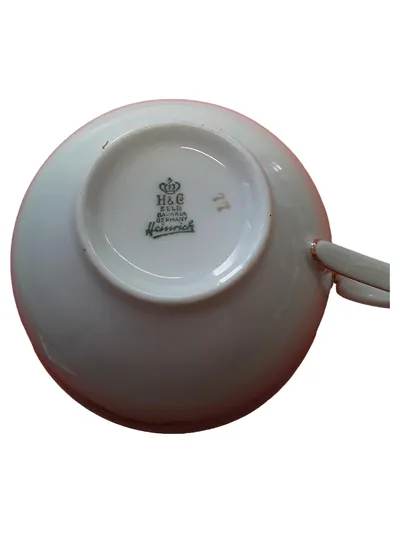 Heinrich Porzellan Tasse Blumenmuster Weiß Klassisch 5cm Alltag