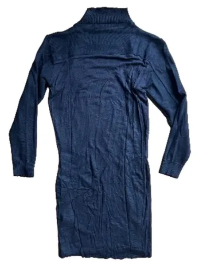 Diesel Damen Strickkleid Rollkragen Schwarz Gr. 38 Langarm Basic