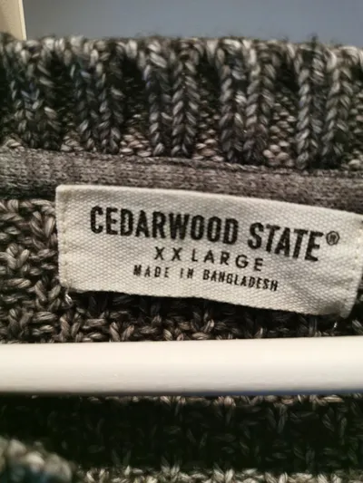 Cedar Wood State Herren Pullover Strickpullover Grau Meliert XXL
