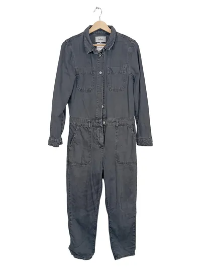 ba&sh Damen Jumpsuit Overall Grau Baumwolle Gr. M 38 Utility Style