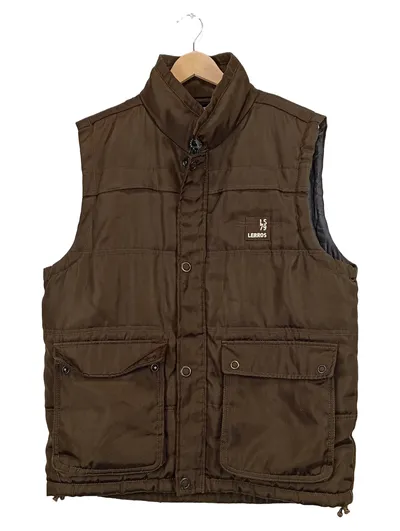 LERROS Herren Steppweste Gr. M/50 Braun Outdoor Weste Wattiert
