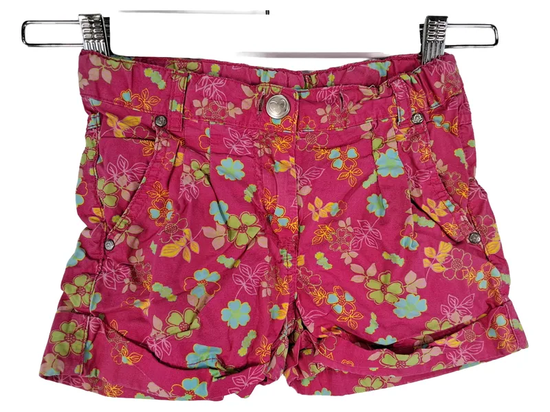 dopodopo Mädchen Shorts Blumenmuster Pink Gr. 116 5-6 Jahre Sommer 1