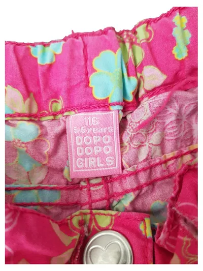 dopodopo Mädchen Shorts Blumenmuster Pink Gr. 116 5-6 Jahre Sommer