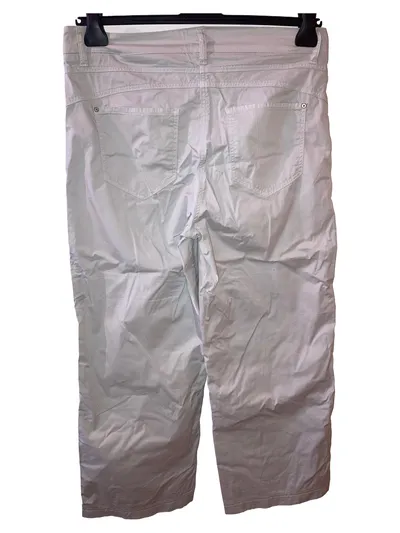 CAMBIO Damen Stoffhose Beige Gr. 32 Baumwolle Casual Capri