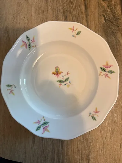 Eschenbach Bavaria Kuchenteller Porzellan Klassisch Blumenmuster Weiß 23cm
