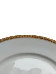 Edelstein Bavaria Platzteller Porzellan Goldrand 25cm weiß elegant