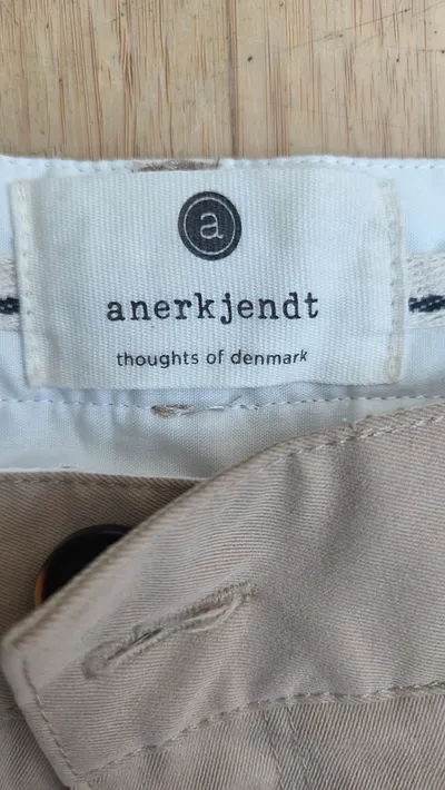 Anerkjendt Herren Stoffhose Chino Beige Gr. M Baumwolle