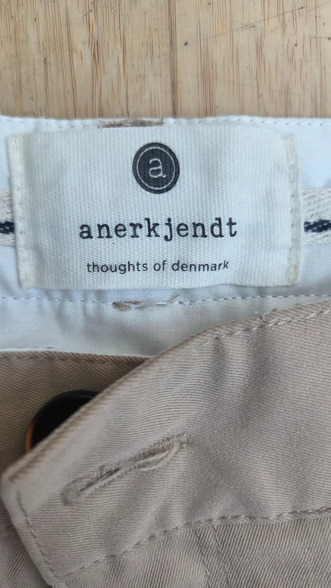 Anerkjendt Herren Stoffhose Chino Beige Gr. M Baumwolle 2