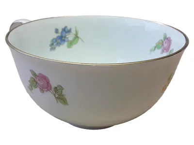 Heinrich Porzellan Tasse Vintage Weiß Blumenmuster 10 cm Alltag