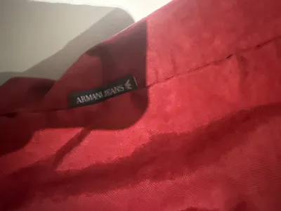 Armani Jeans Shopper Tasche Rot Polyamid Logo-Print Damen Groß