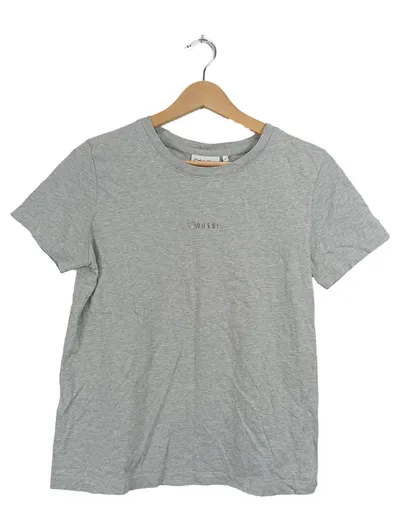 Calvin Klein T-Shirt Herren Gr. M Grau Meliert Logo Basic Kurzarm
