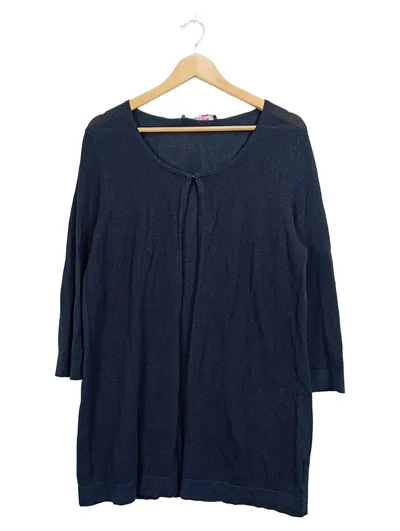 Estelle Jolie Damen Strickjacke Cardigan Gr. 42/XL Blau Viskose
