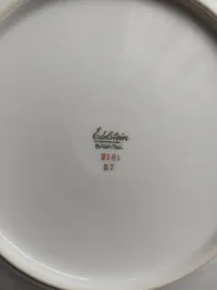 Edelstein Bavaria Essteller Porzellan Goldrand 2181 Weiß 25cm 2