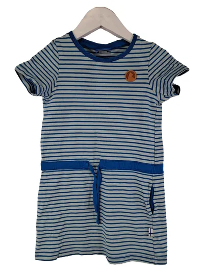 Finkid Mädchen Freizeitkleid Gr. 92 Blau Gestreift Maritim Baumwolle