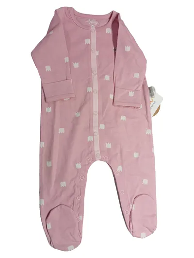 Sigikid Baby Strampler Schlafanzug Rosa Kronen Gr. 62 Baumwolle NEU