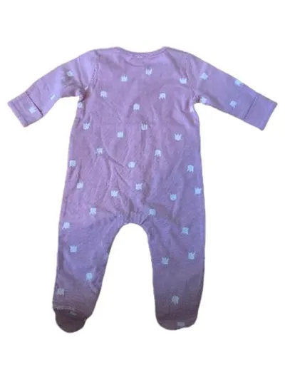 Sigikid Baby Strampler Schlafanzug Rosa Kronen Gr. 62 Baumwolle NEU