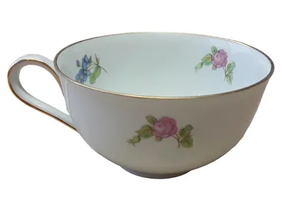 Heinrich Porzellan Tasse Vintage Blumenmuster Weiß 10 cm Alltag