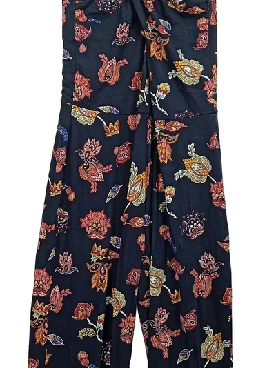comma casual identity Damen Jumpsuit Boho Blumenmuster Schwarz Gr. 34 XS