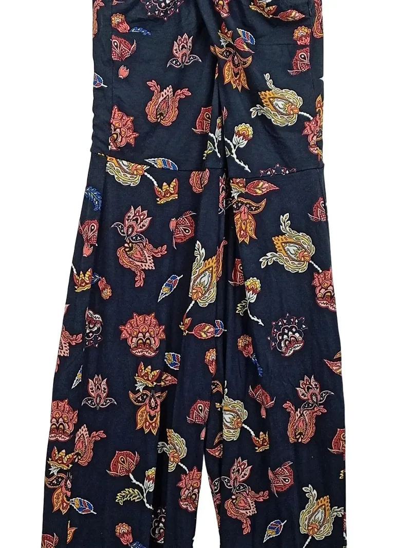 comma casual identity Damen Jumpsuit Boho Blumenmuster Schwarz Gr. 34 XS 2