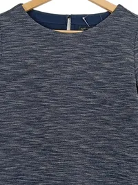 Banana Republic Damen T-Shirt Bluse Gr. XS Blau Meliert Rüschen 4
