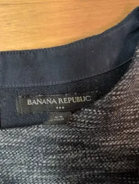 Banana Republic Damen T-Shirt Bluse Gr. XS Blau Meliert Rüschen 7