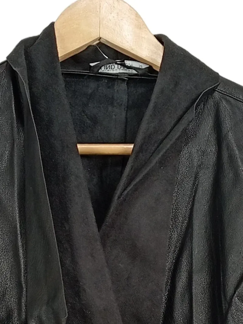 Blind Date Damen Kunstlederjacke Wasserfall Biker Schwarz Gr. 38/M 4