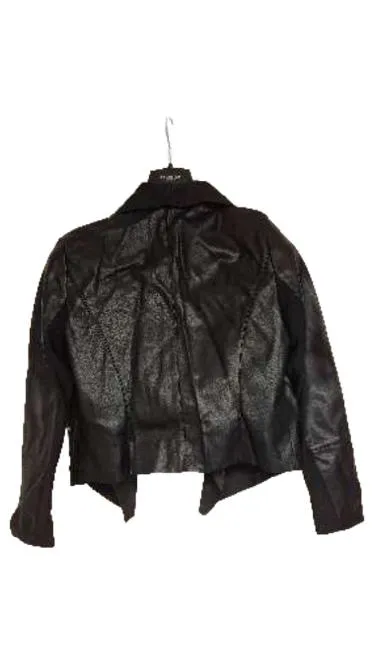 Blind Date Damen Kunstlederjacke Wasserfall Biker Schwarz Gr. 38/M 6