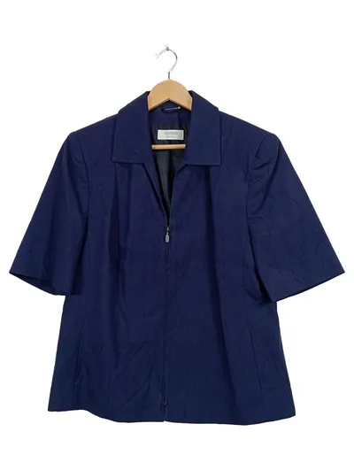 CANDA Damen Leichte Jacke Kurzarm Blau Gr. 40 Reißverschluss