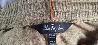 Ulla Popken Damen Jogginghose Gr. 44/46 Beige Meliert Stretch