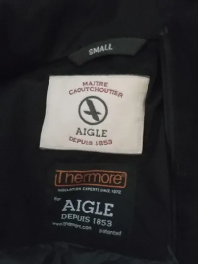 Aigle Herren Outdoorjacke Parka Thermore Gr. S Schwarz Funktionsjacke