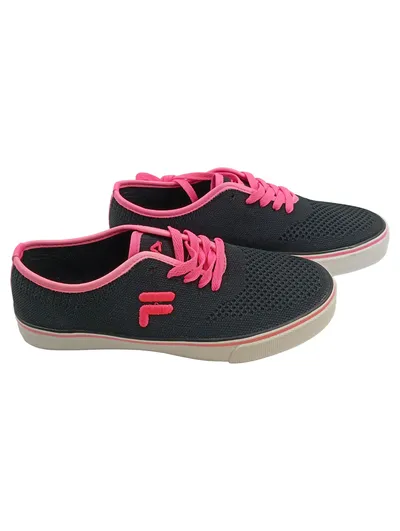 FILA Damen Sneaker Low Schwarz Pink Gr. 38 Mesh Sportschuhe