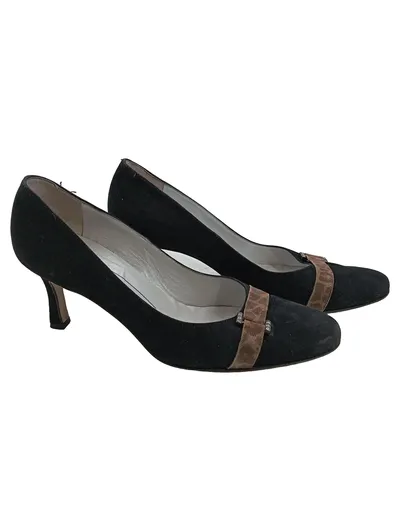 Peter Kaiser Damen Pumps Schwarz Wildleder Leopard Gr. 36 Elegant