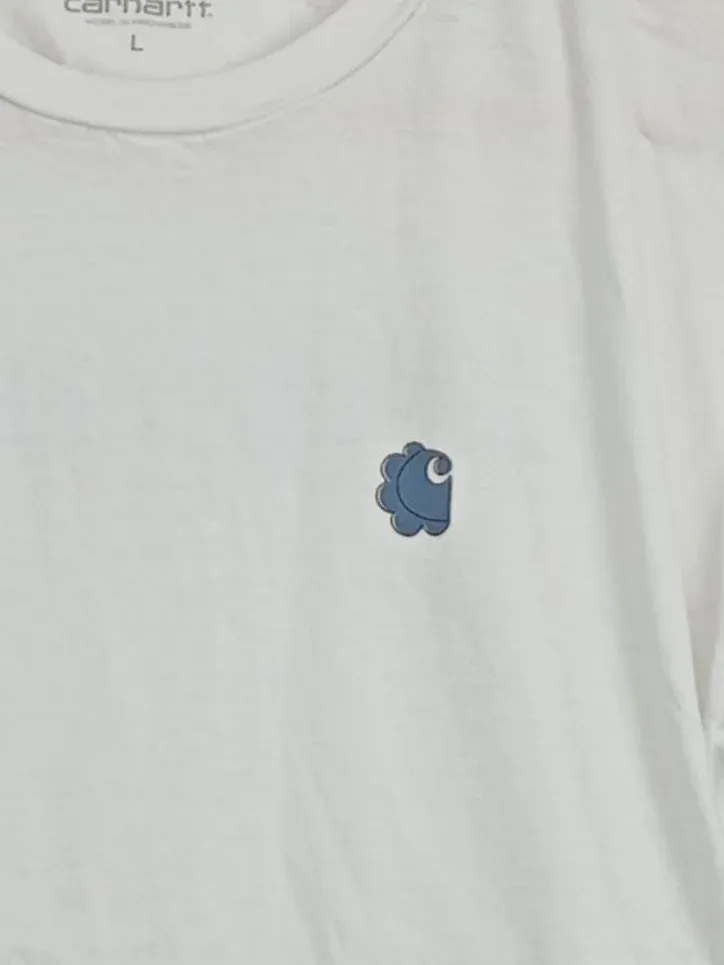 Carhartt WIP T-Shirt Damen Gr. L Weiß Logo Streetwear 2