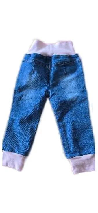 Esprit Baby Jeans Mädchen Gr. 80 Blau Rosa Bauchbund High Waist