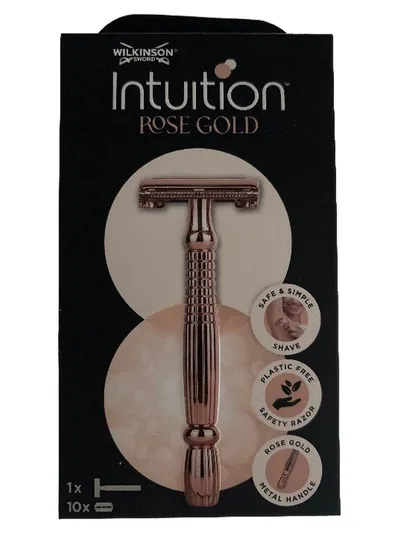 Wilkinson Sword Intuition Rose Gold Nassrasierer Damen Elegant Metallgriff 14cm