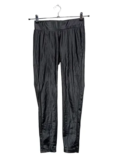 Urban Classics Damen Leggings Lederoptik Schwarz Glänzend Gr. S