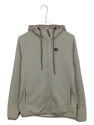 Jack Wolfskin Damen Outdoorjacke Kapuze Fleece Gr. XS/34 Grau