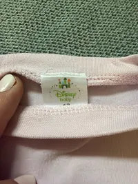 Disney Baby Langarmshirt Gr. 62 Rosa Herz Applikation Baumwolle 4