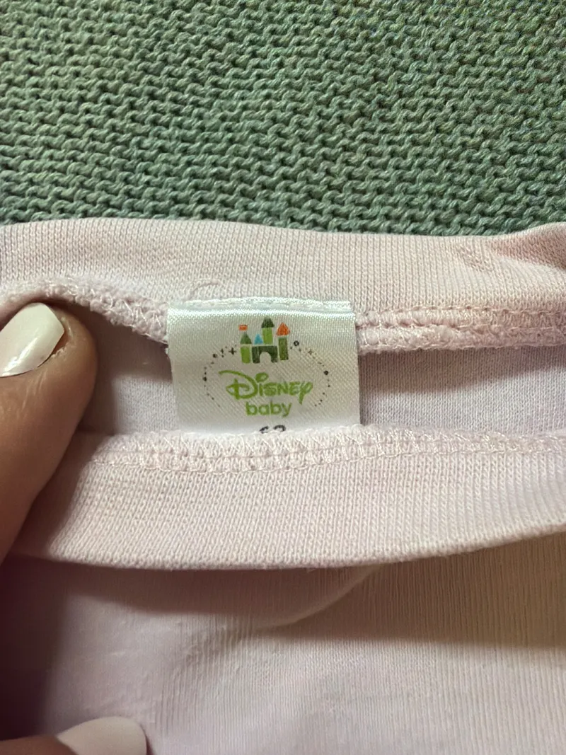Disney Baby Langarmshirt Gr. 62 Rosa Herz Applikation Baumwolle 4